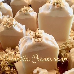 Vanilla cream fragrance  handmade soap ( set of 5).